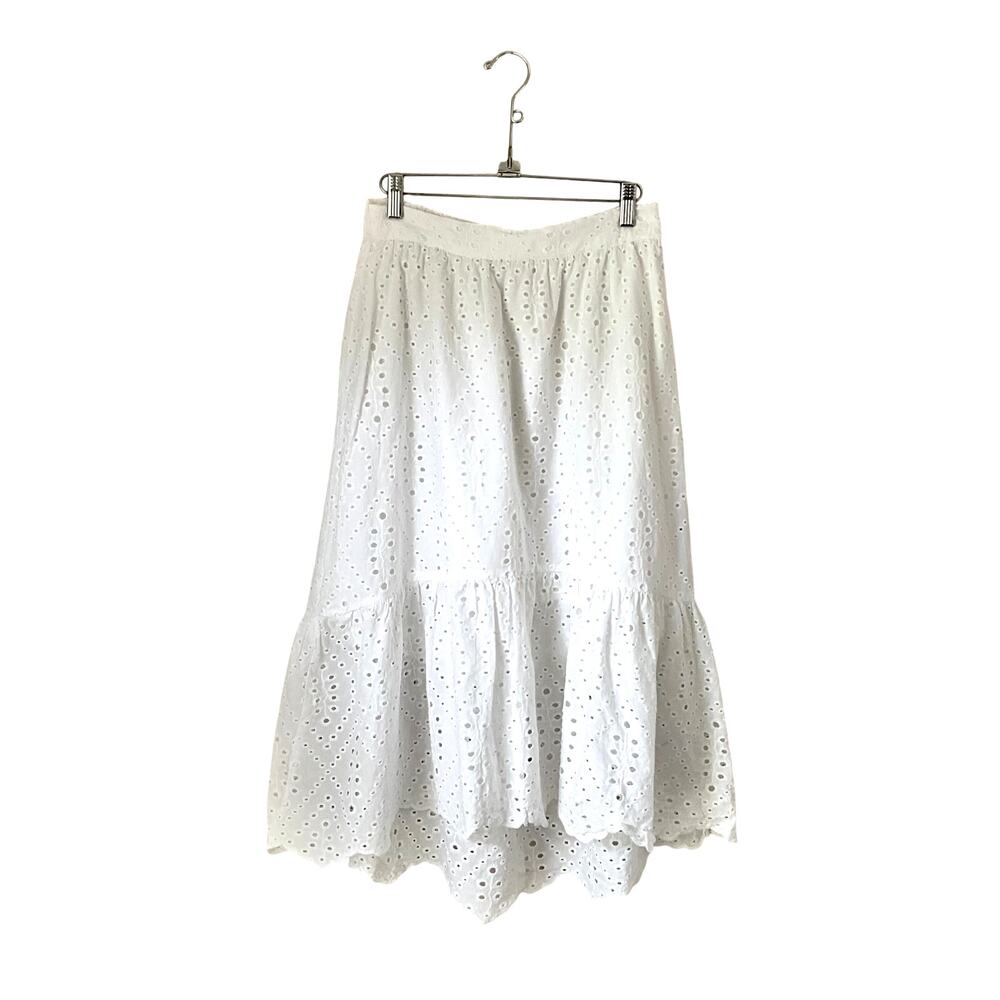 Joie White Floral Eyelet Skirt: 90s, Y2K, Modern